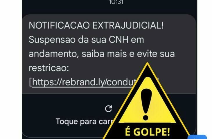 Imagem de compartilhamento para o artigo Detran-MS alerta sobre fraude via SMS que simula suspensão de CNH e solicita pagamentos da MS Todo dia